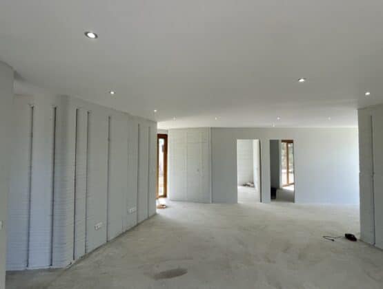 Plastered walls
