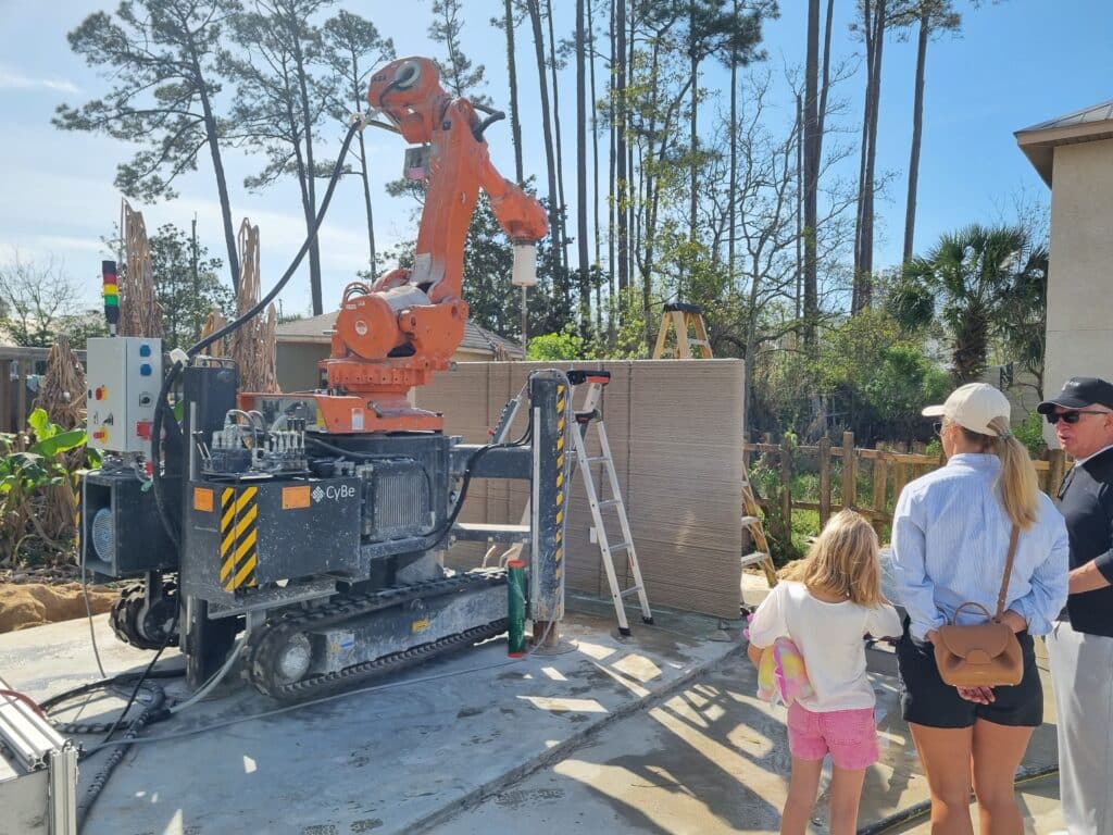 3d concrete printed wall in Florida - CyBe Construction